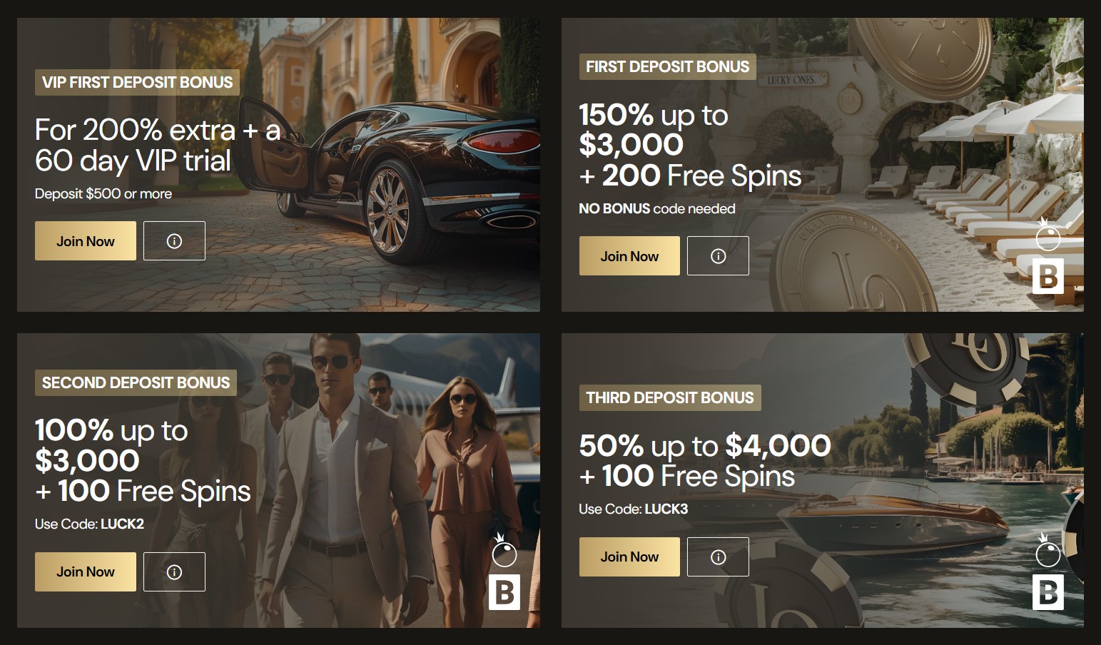 Deposit bonus offers and promotions